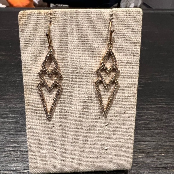 Stella & Dot rose gold chandelier earrings